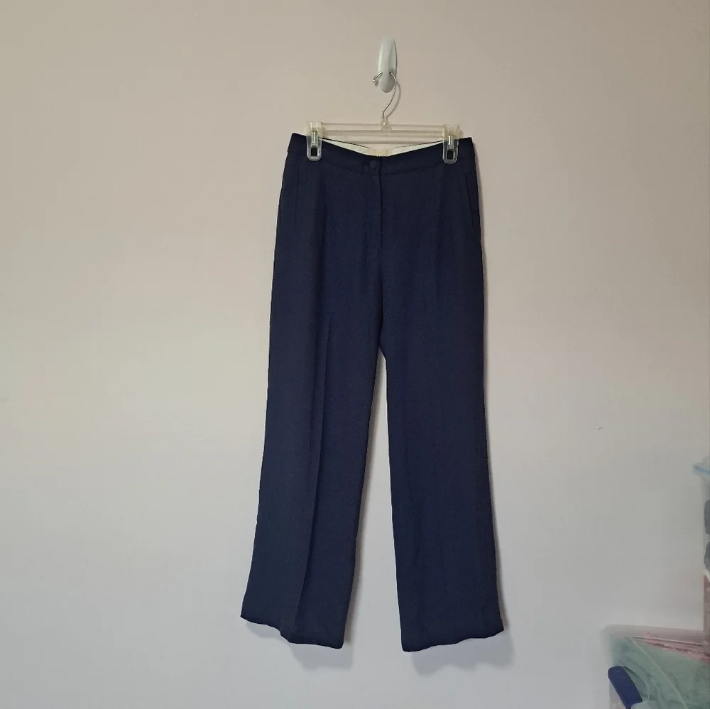 Sezane Linen Blend Trouser Blue 6
